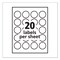 Avery 1.67 in. Diameter Round Print-to-the Edge Labels with SureFeed and EasyPeel - Glossy Clear (500/Pack)